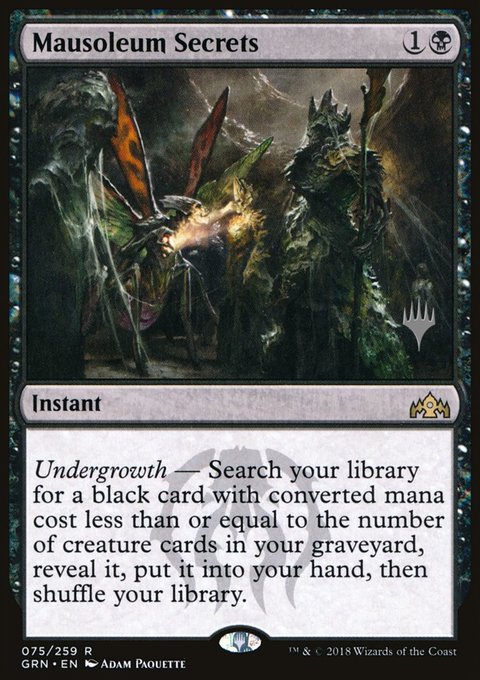 Mausoleum Secrets, Guilds of Ravnica Promos #75p, Magic: The Gathering card