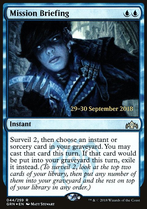 Mission Briefing, Guilds of Ravnica Promos #44s, Magic: The Gathering card
