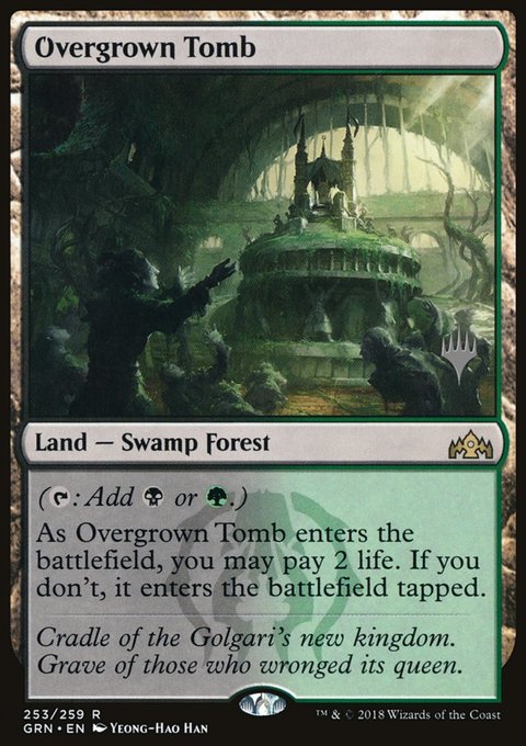 Overgrown Tomb, Guilds of Ravnica Promos #253p, Magic: The Gathering card
