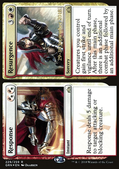 Response // Resurgence, Guilds of Ravnica Promos #229s, Magic: The Gathering card