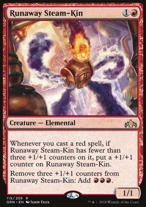 Runaway Steam-Kin, Guilds of Ravnica Promos #115p, Magic: The Gathering card