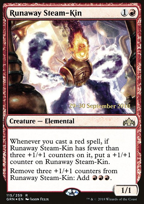Runaway Steam-Kin, Guilds of Ravnica Promos #115s, Magic: The Gathering card
