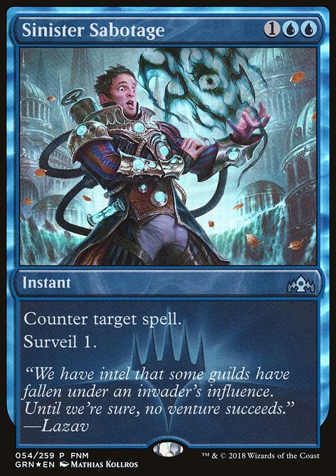 Sinister Sabotage, Guilds of Ravnica Promos #54, Magic: The Gathering card