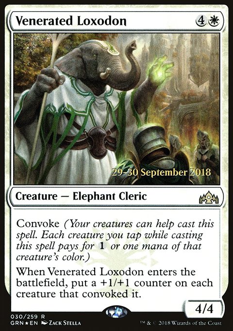 Venerated Loxodon, Guilds of Ravnica Promos #30s, Magic: The Gathering card