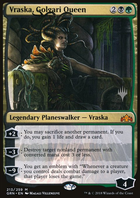 Vraska, Golgari Queen, Guilds of Ravnica Promos #213p, Magic: The Gathering card