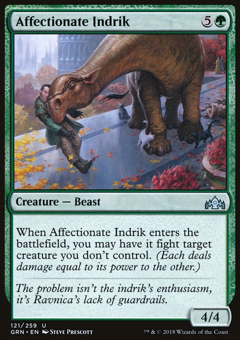 Affectionate Indrik, Guilds of Ravnica #121, Magic: The Gathering card