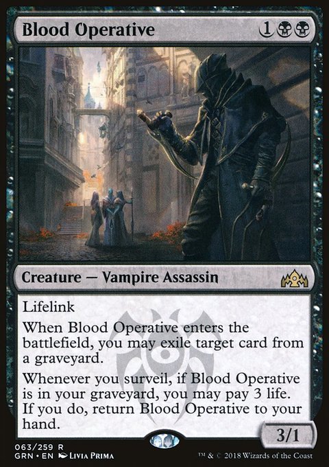 Blood Operative, Guilds of Ravnica #63, Magic: The Gathering card