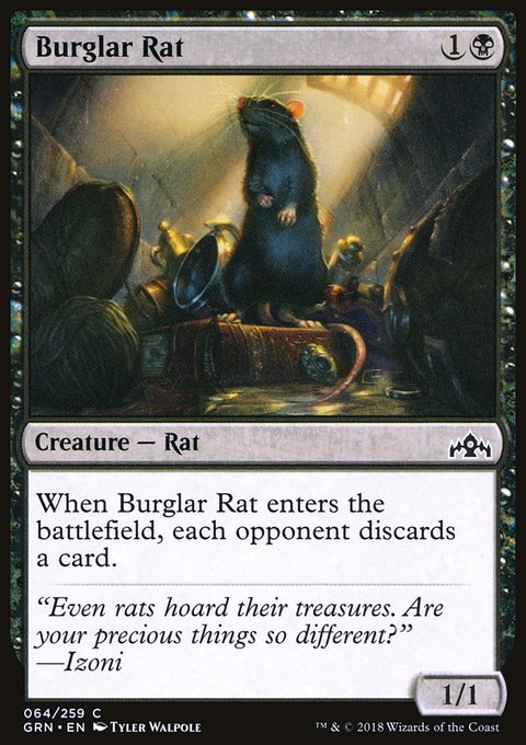 Burglar Rat, Guilds of Ravnica #64, Magic: The Gathering card
