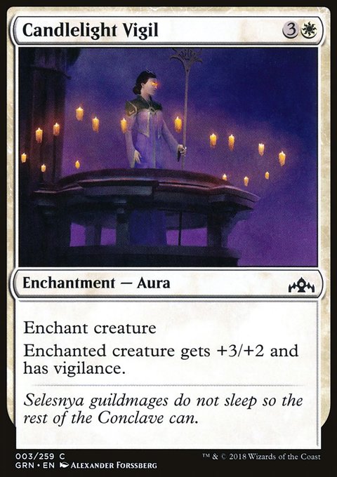 Candlelight Vigil, Guilds of Ravnica #3, Magic: The Gathering card