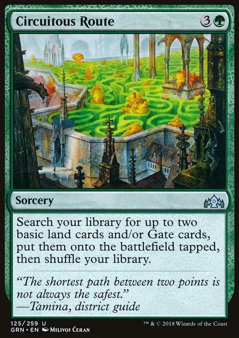 Circuitous Route, Guilds of Ravnica #125, Magic: The Gathering card
