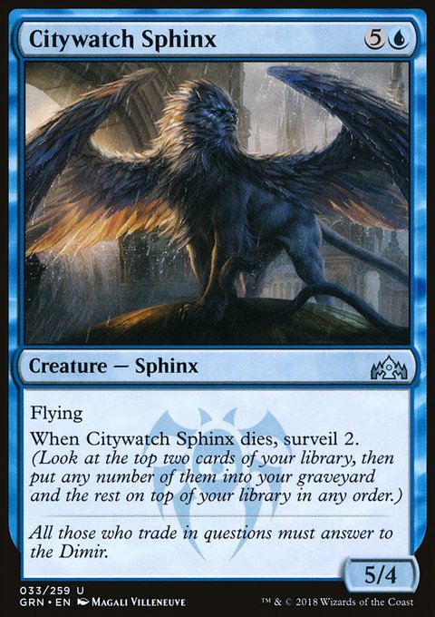 Citywatch Sphinx, Guilds of Ravnica #33, Magic: The Gathering card
