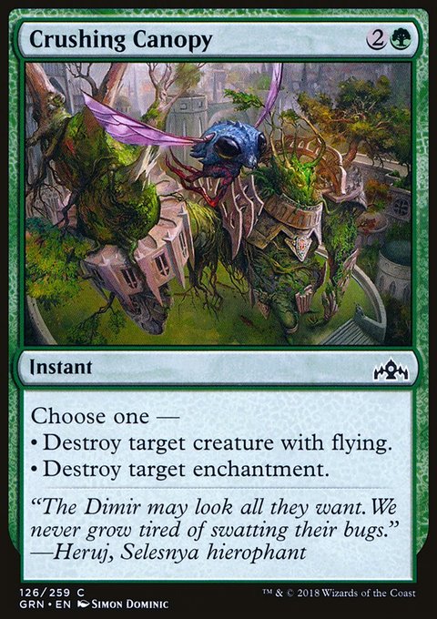 Crushing Canopy, Guilds of Ravnica #126, Magic: The Gathering card