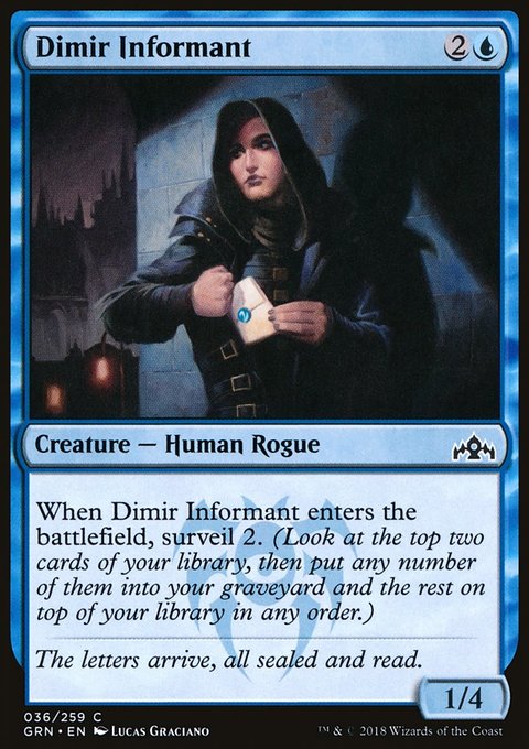 Dimir Informant, Guilds of Ravnica #36, Magic: The Gathering card