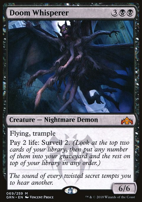 Doom Whisperer, Guilds of Ravnica #69, Magic: The Gathering card