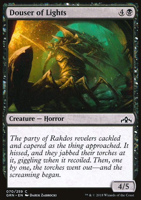 Douser of Lights, Guilds of Ravnica #70, Magic: The Gathering card