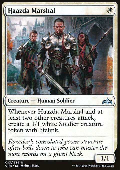 Haazda Marshal, Guilds of Ravnica #13, Magic: The Gathering card