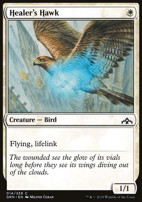 Healer's Hawk, Guilds of Ravnica #14, Magic: The Gathering card