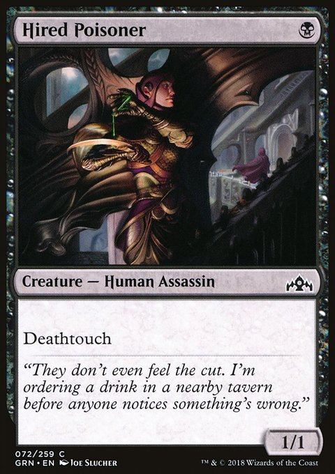 Hired Poisoner, Guilds of Ravnica #72, Magic: The Gathering card
