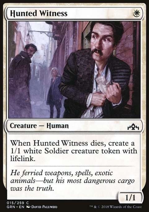 Hunted Witness, Guilds of Ravnica #15, Magic: The Gathering card