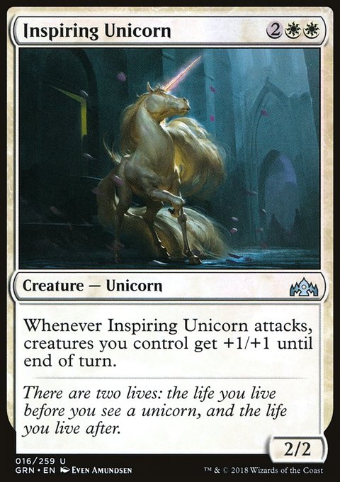 Inspiring Unicorn, Guilds of Ravnica #16, Magic: The Gathering card