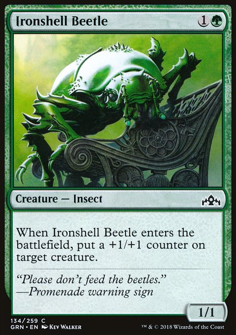 Ironshell Beetle, Guilds of Ravnica #134, Magic: The Gathering card