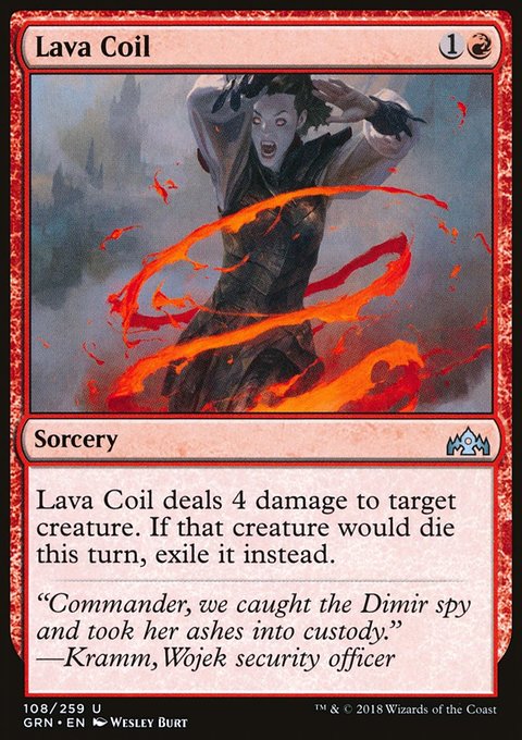 Lava Coil, Guilds of Ravnica #108, Magic: The Gathering card