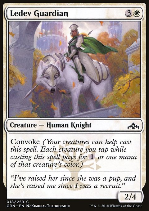 Ledev Guardian, Guilds of Ravnica #18, Magic: The Gathering card