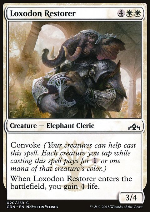 Loxodon Restorer, Guilds of Ravnica #20, Magic: The Gathering card