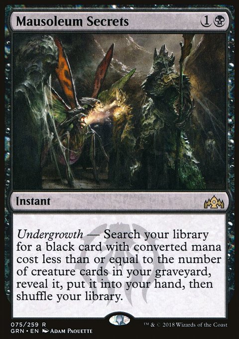Mausoleum Secrets, Guilds of Ravnica #75, Magic: The Gathering card