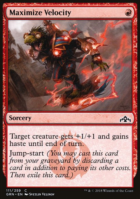 Maximize Velocity, Guilds of Ravnica #111, Magic: The Gathering card