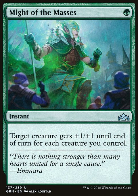 Might of the Masses, Guilds of Ravnica #137, Magic: The Gathering card
