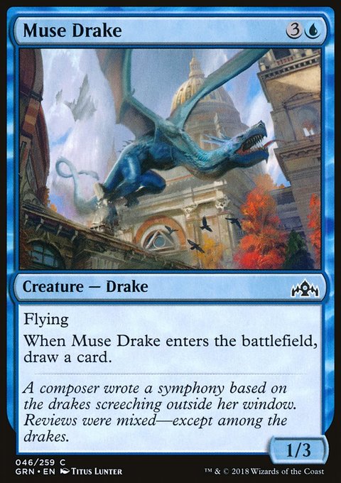 Muse Drake, Guilds of Ravnica #46, Magic: The Gathering card