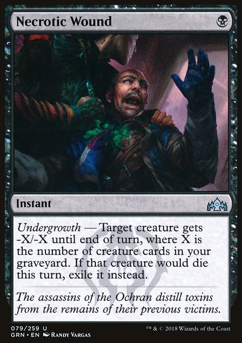 Necrotic Wound, Guilds of Ravnica #79, Magic: The Gathering card