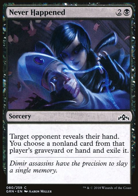Never Happened, Guilds of Ravnica #80, Magic: The Gathering card
