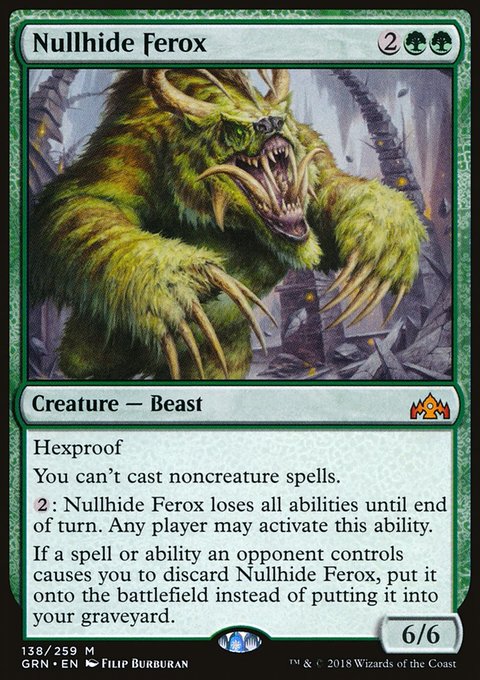 Nullhide Ferox, Guilds of Ravnica #138, Magic: The Gathering card