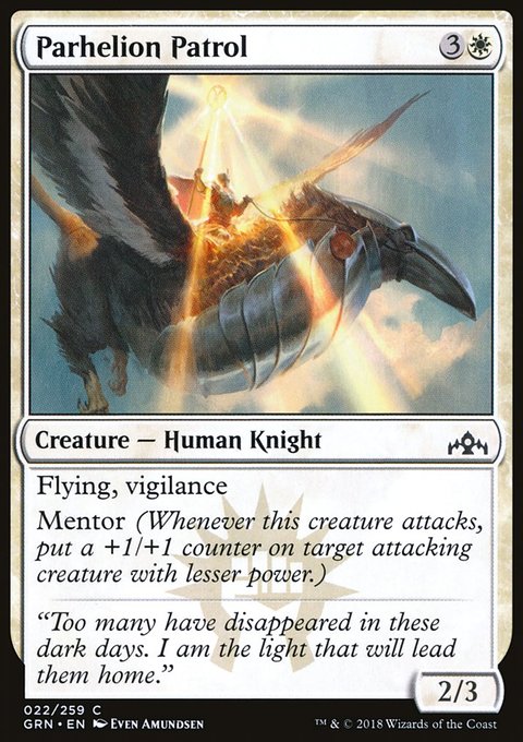 Parhelion Patrol, Guilds of Ravnica #22, Magic: The Gathering card