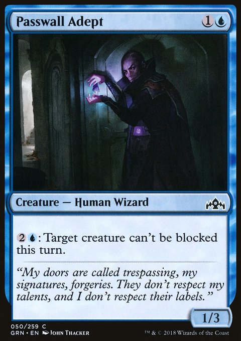 Passwall Adept, Guilds of Ravnica #50, Magic: The Gathering card