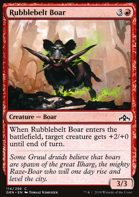 Rubblebelt Boar, Guilds of Ravnica #114, Magic: The Gathering card