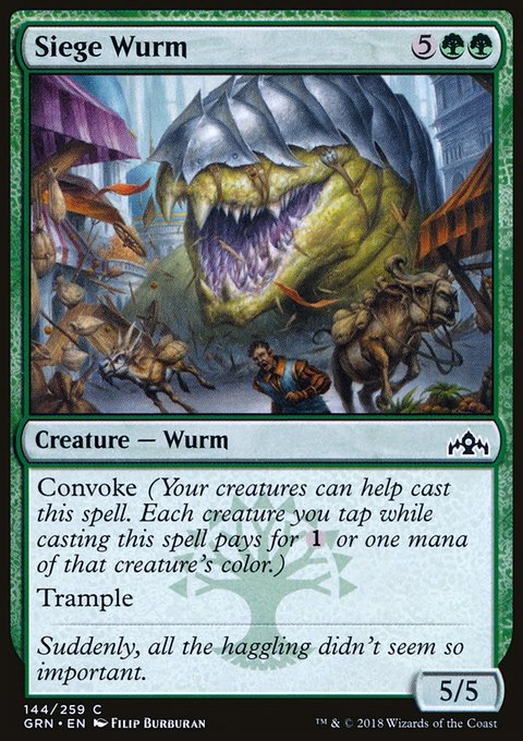 Siege Wurm, Guilds of Ravnica #144, Magic: The Gathering card