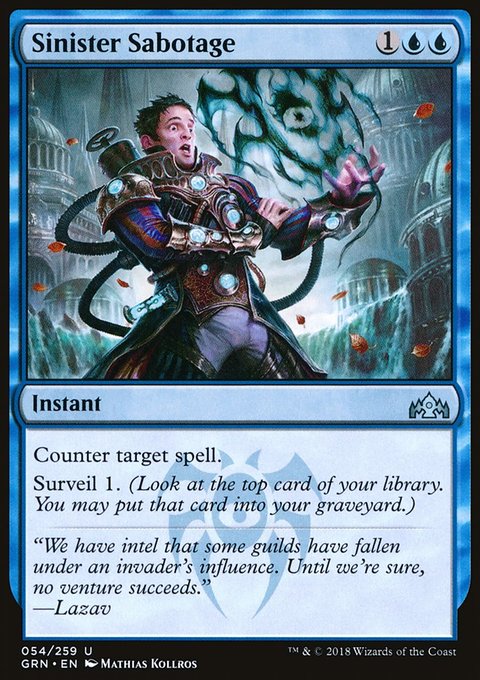 Sinister Sabotage, Guilds of Ravnica #54, Magic: The Gathering card