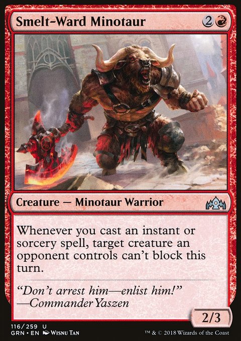 Smelt-Ward Minotaur, Guilds of Ravnica #116, Magic: The Gathering card