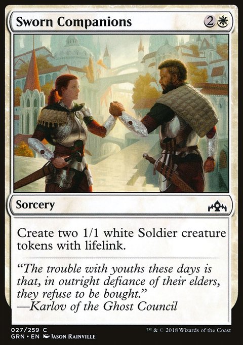 Sworn Companions, Guilds of Ravnica #27, Magic: The Gathering card