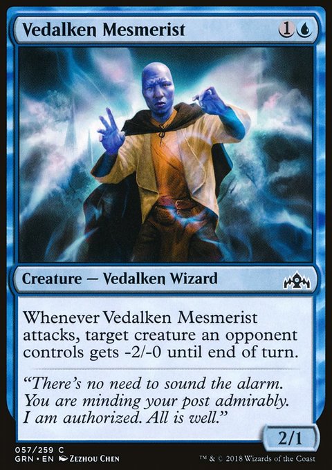 Vedalken Mesmerist, Guilds of Ravnica #57, Magic: The Gathering card