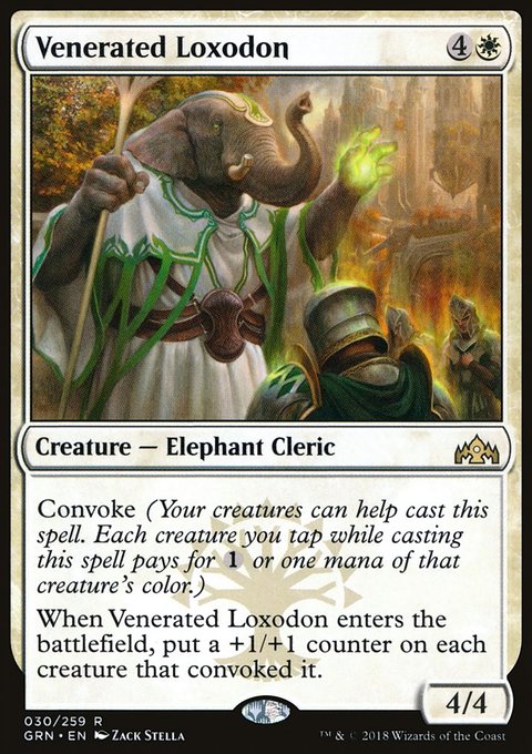 Venerated Loxodon, Guilds of Ravnica #30, Magic: The Gathering card