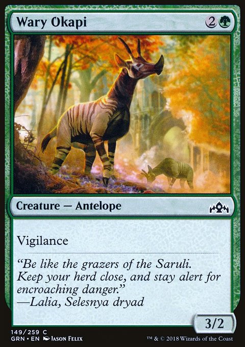 Wary Okapi, Guilds of Ravnica #149, Magic: The Gathering card