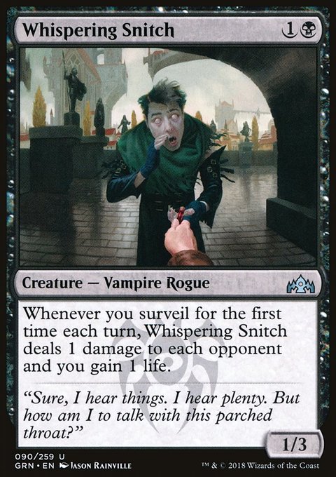 Whispering Snitch, Guilds of Ravnica #90, Magic: The Gathering card