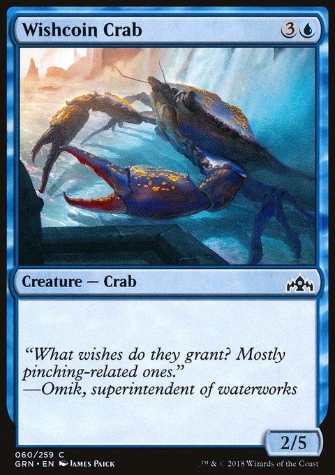Wishcoin Crab, Guilds of Ravnica #60, Magic: The Gathering card