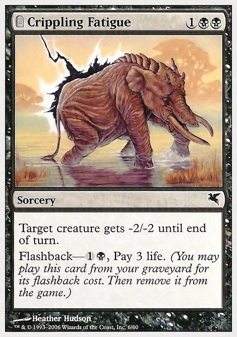 Crippling Fatigue, Hachette UK #6, Magic: The Gathering card