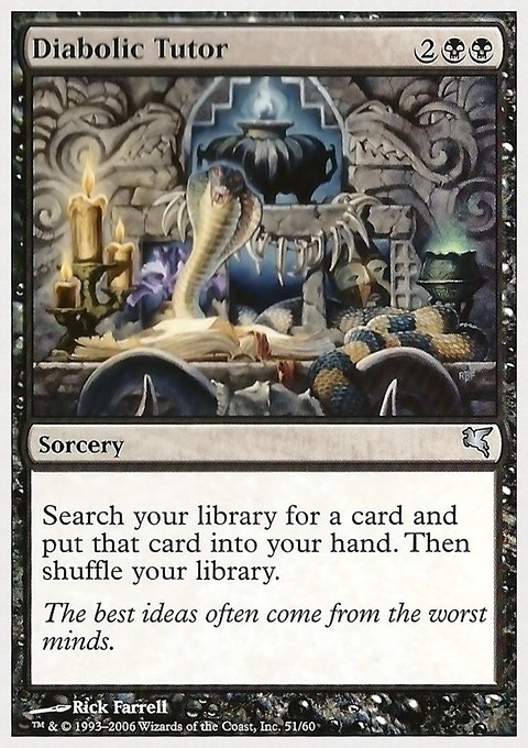 Diabolic Tutor, Hachette UK #51, Magic: The Gathering card