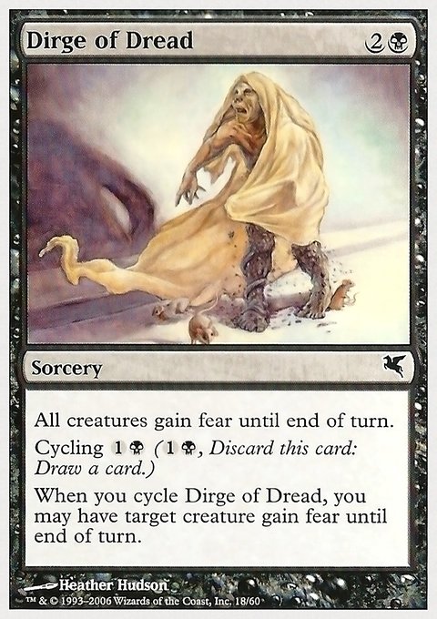 Dirge of Dread, Hachette UK #18, Magic: The Gathering card
